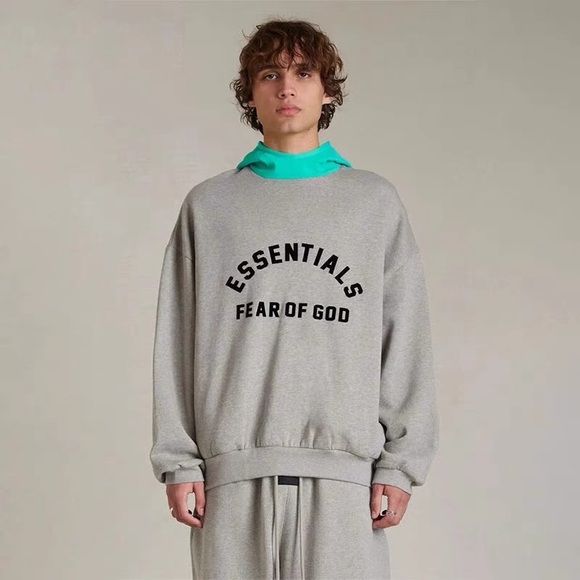 💎❇️Authentic Fear of God Essential Hoodie - Green Hood ✅💎 -XS - Picture 4 of 17